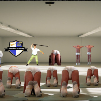 A mass caning